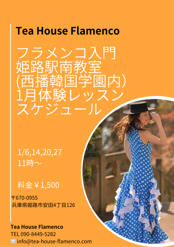 姫路駅南教室でフラメンコ体験レッスン開催！